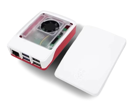 Punainen/valkoinen Raspberry Pi 5 -kotelo: Saumaton yhteensopivuus ja tyylikäs muotoilu