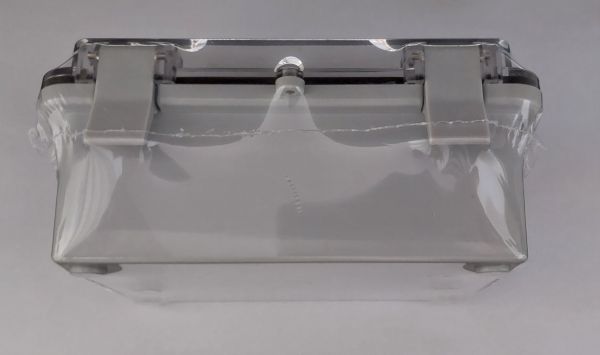 Waterproof IP65 industrial housing with transparent cover