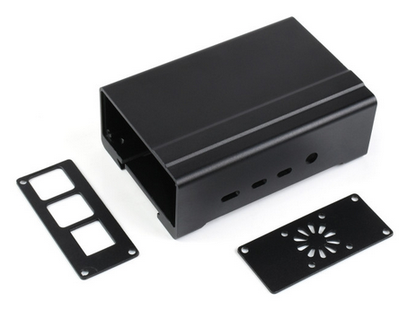 DIN rail aluminum case for Raspberry Pi 4 with cooling fan
