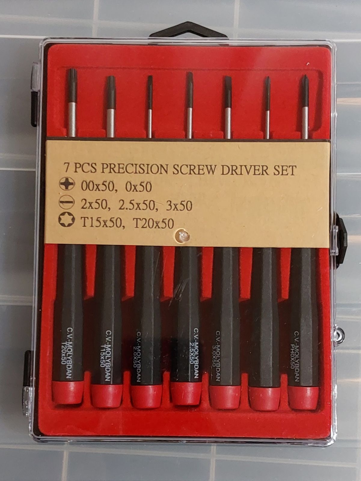 Precision screwdriver set - 7 parts