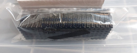 Totem, easy-to-cut black plastic sheets, 30×100 mm (10-PACK)