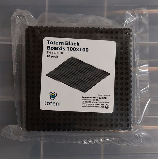 Totem, easy-to-cut black plastic sheets, 100×100 mm (10-PACK)